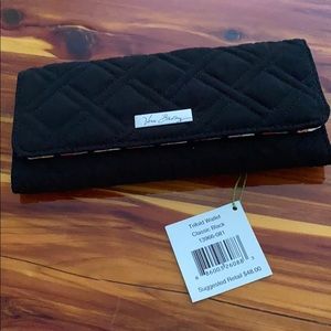 NWT Vera Bradley Trifold Wallet in Classic Black